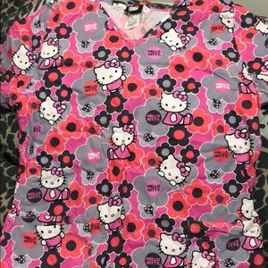 Brand new hello kitty scrub top